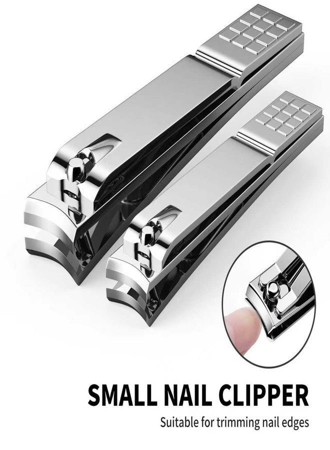 Derlaier Nail Clippers Set - Toenail Clippers & Fingernail Clipper Combo, Dual-Size Stainless Steel Nail Cutters for Home/Travel, Anti-Slip Grip, Ingrown Nail Care Tool - Image 3